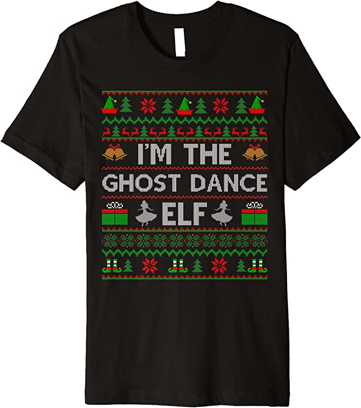 Ugly Christmas Sweater Style I’m The Ghost Dance Elf Xmas Premium T-Shirt