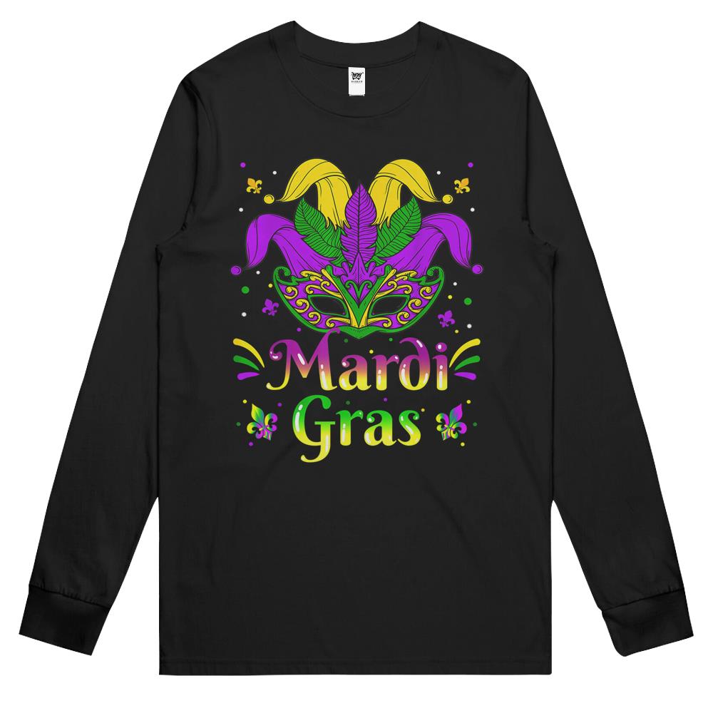 Mardi Gras Shirt For Women Mardi Gras 2022 Carnival Party Long Sleeve T Shirts