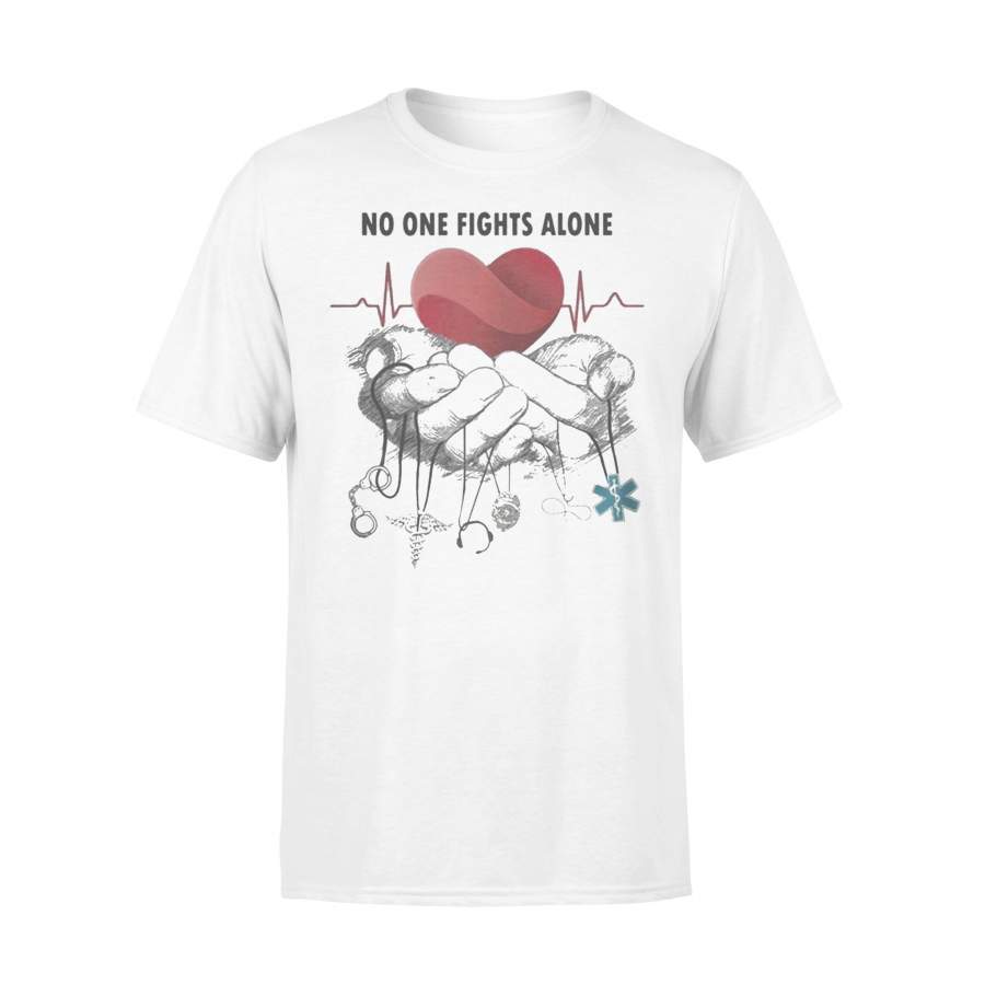 No One Fights Alone Jobs Heartbeat T-shirt