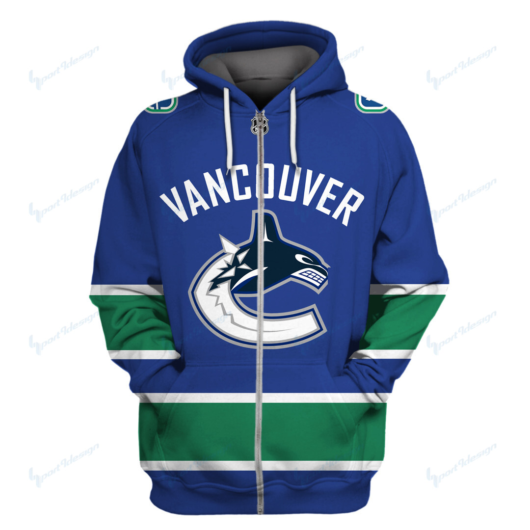 Vancouver Canucks Limited Edition All Over Print Hoodie Sweatshirt Zip Hoodie T Shirt Unisex 855