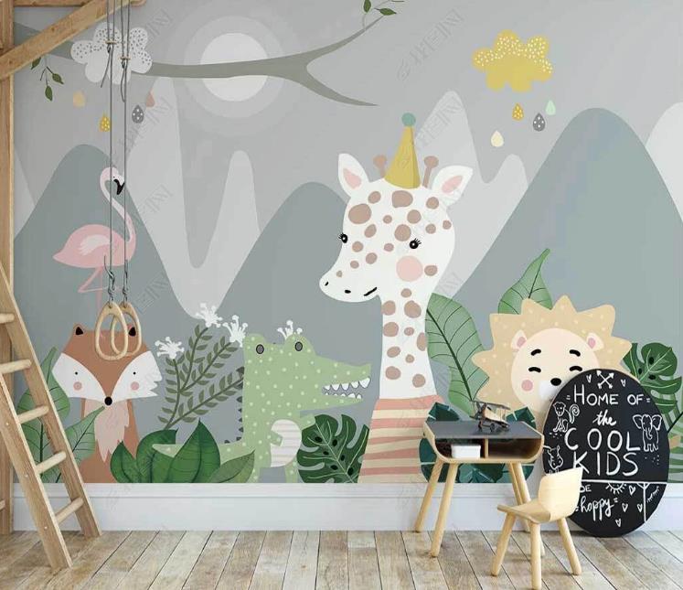 3D Northern Europe  Hand-Painted  Valley Animal  Wall Mural Wallpaper Sww1381