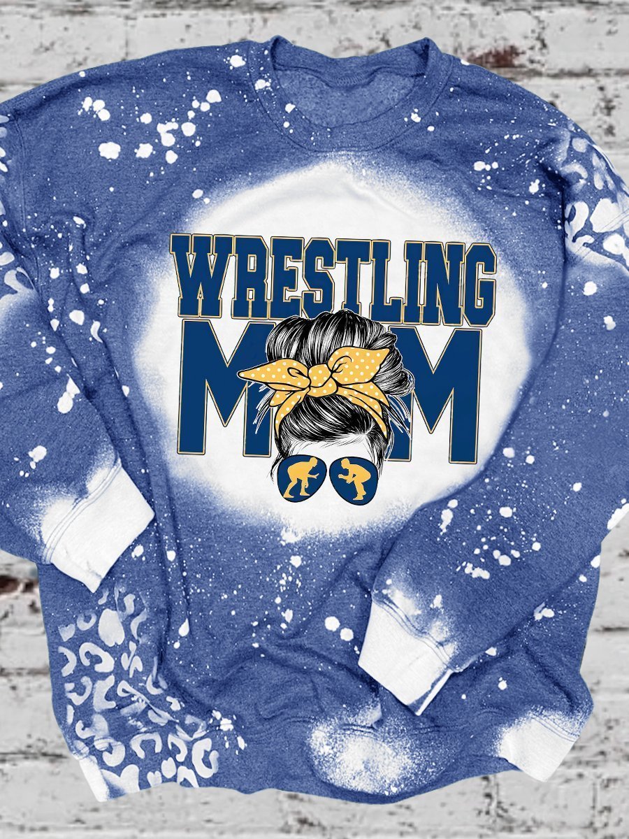 Wrestling Mom Print Long Sleeve Sweatshirt – Tulatee Store