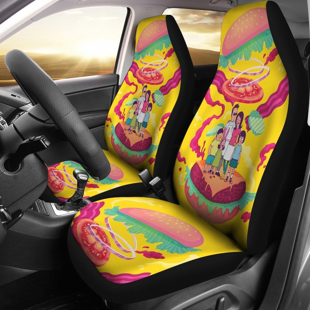 Bob’S Burgers In Burgers World Cartoon Car Seat Covers 191126