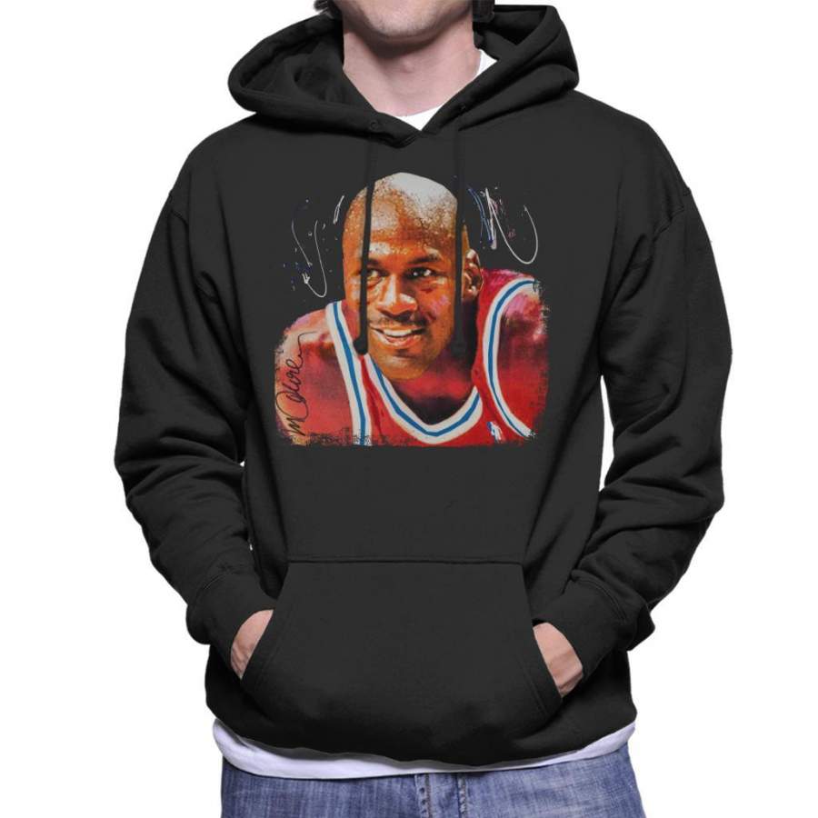 Sidney Maurer Original Portrait Of Michael Jordan Chicago Bulls Men’s Hooded Sweatshirt