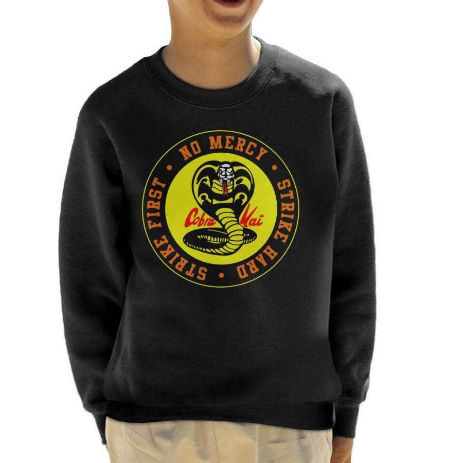 Cobra Kai Snake Logo No Mercy Kid’s Sweatshirt