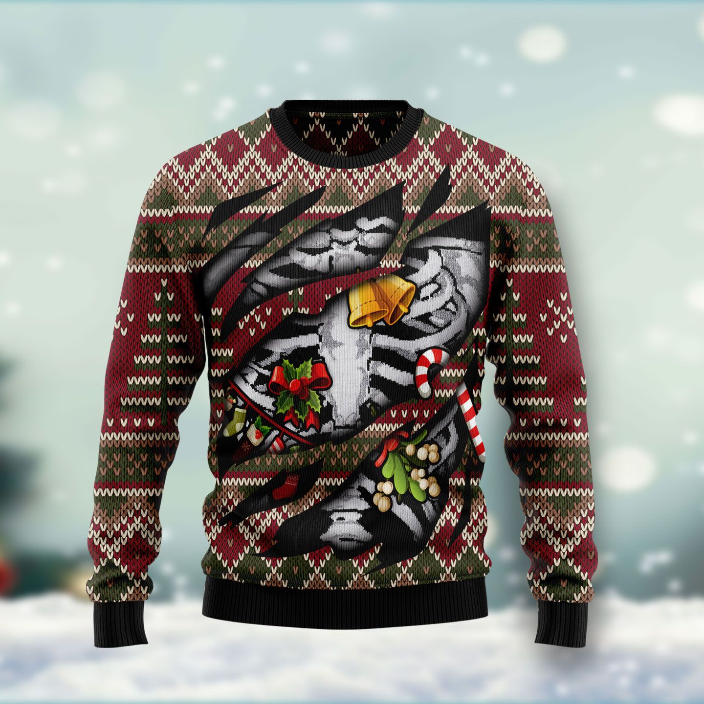 Skeleton HT101102 Ugly Christmas Sweater