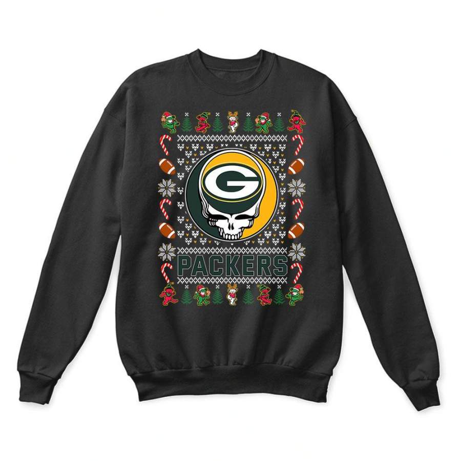 Green Bay Packers x Grateful Dead Christmas Ugly Sweater