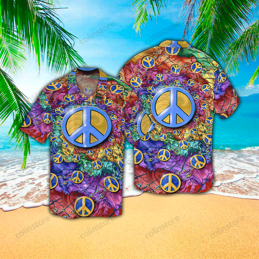 Peace Love Hippie Hawaii Shirt Aloha Ha60960