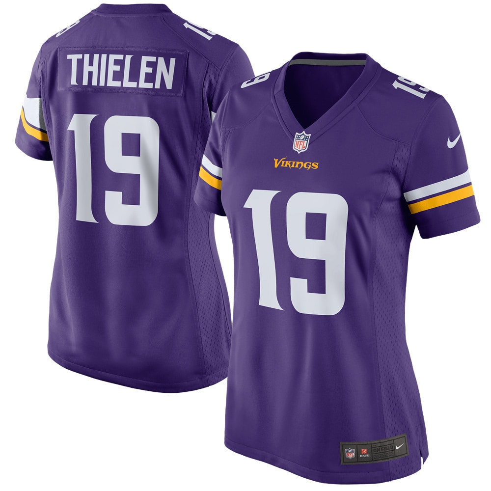 Adam Thielen Minnesota Vikings Womens Game Player Jersey – Purple NFL