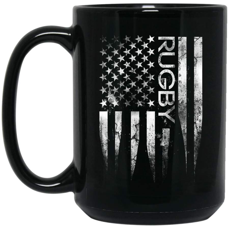 Vintage Rugby USA American Flag Coffee Mug