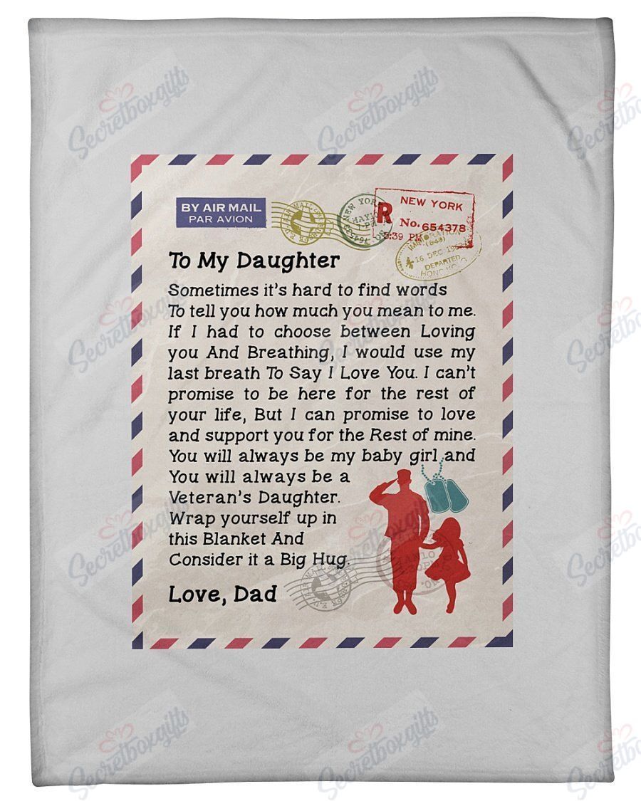 To Veteran Daughter How Much You Mean To Me Yq2101006Cl Fleece Blanket