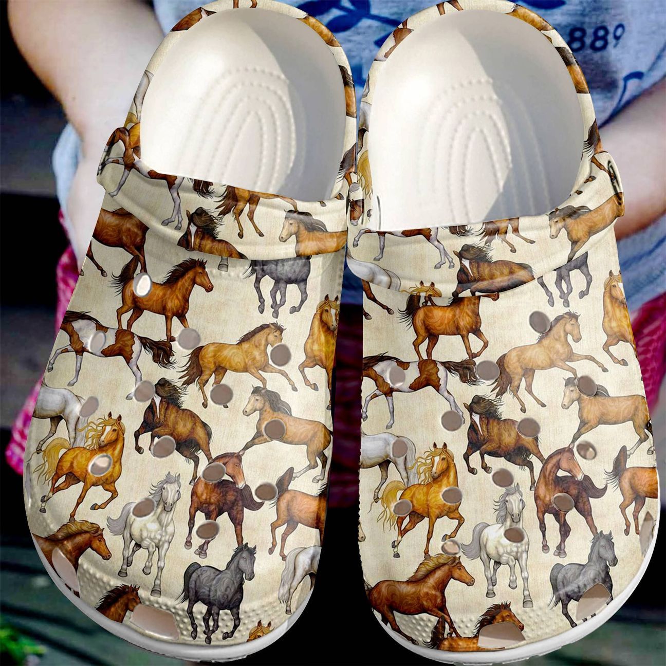 Horse Personalize Clog, Custom Name, Text, Fashion Style For Women, Men, Kid, Print 3D Horse Collection