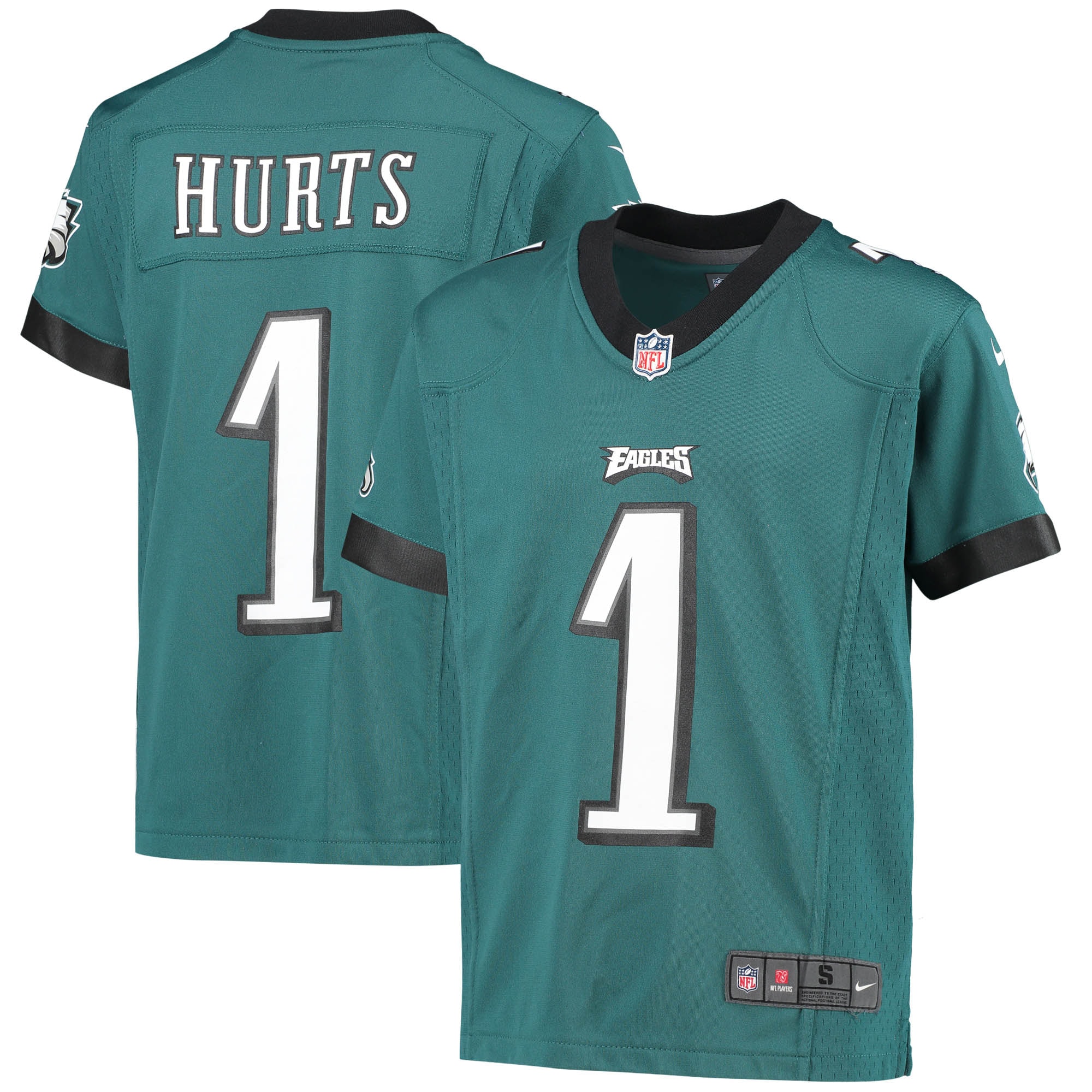 Youth Philadelphia Eagles Jalen Hurts Green Game Jersey