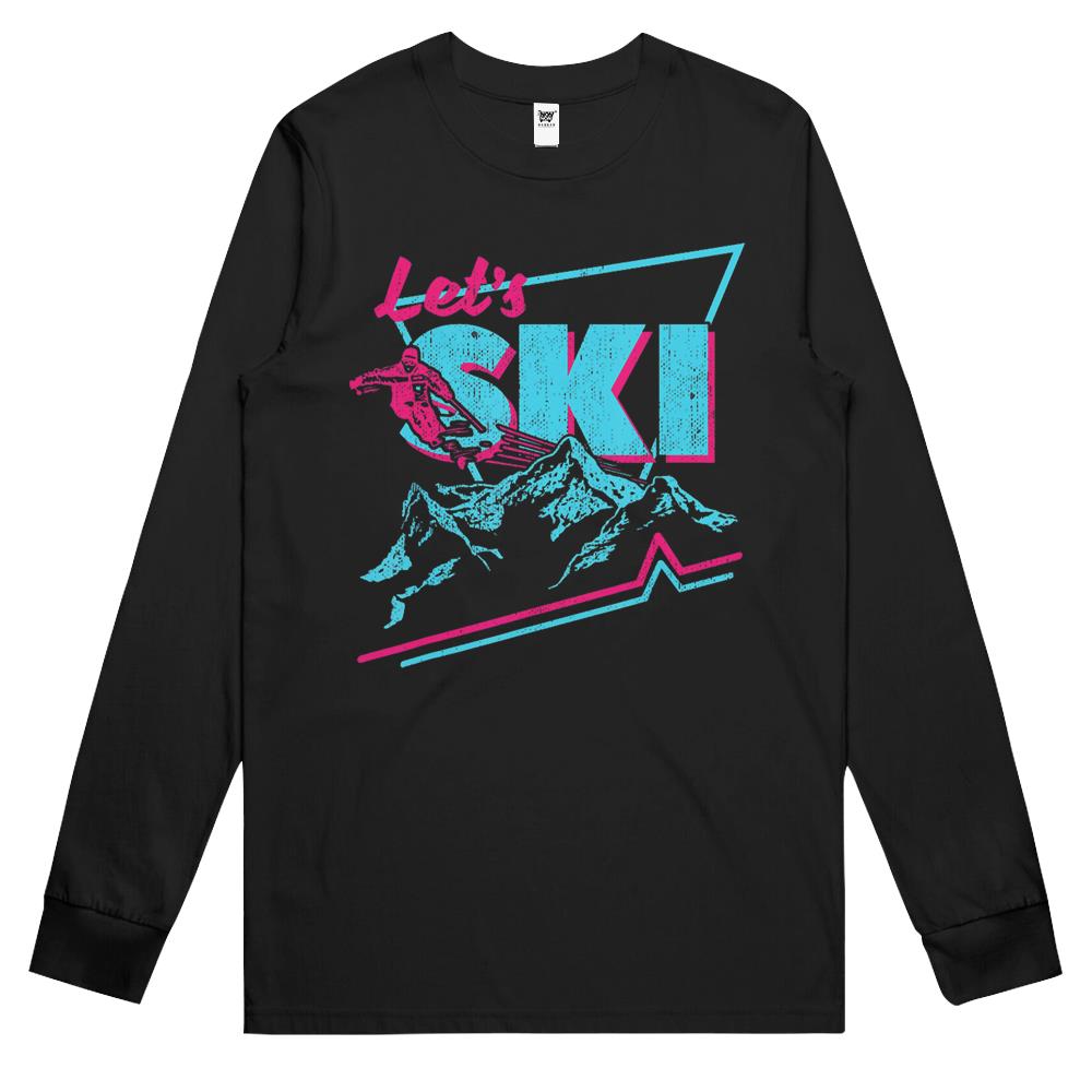 Retro Ski T-Shirt – Vintage 80S 90S Ski Outfit Ski Clothes Long Sleeve T Shirts