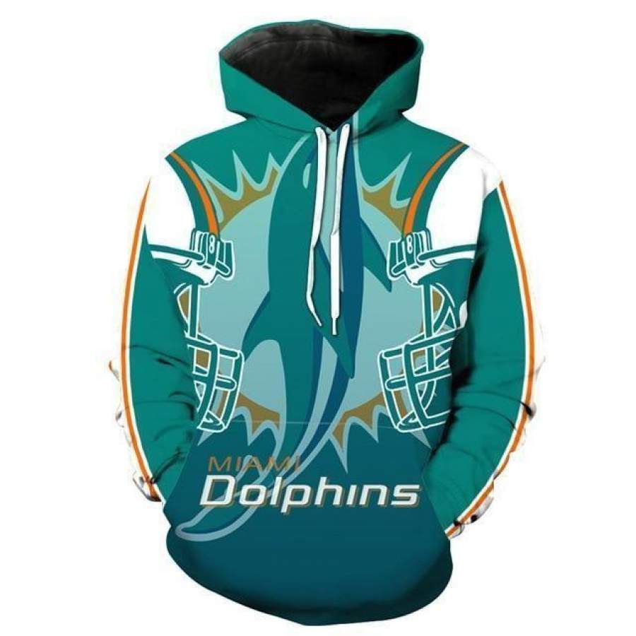 Miami Dolphins Hoodie 3D Style1118 All Over Printed