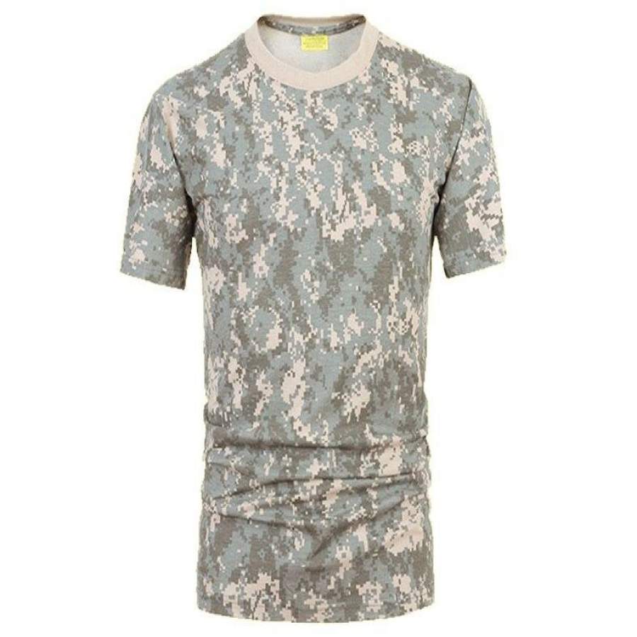 Summer Military Camouflage T-shirt Men US Army Combat Short Sleeve Tactical T Shirt Cotton O Neck Camo Airsoft Paintball Clothes