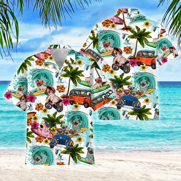 Pug Hawaii Short Bt Hawaii Shirt For Hawaii Aloha Ha1310