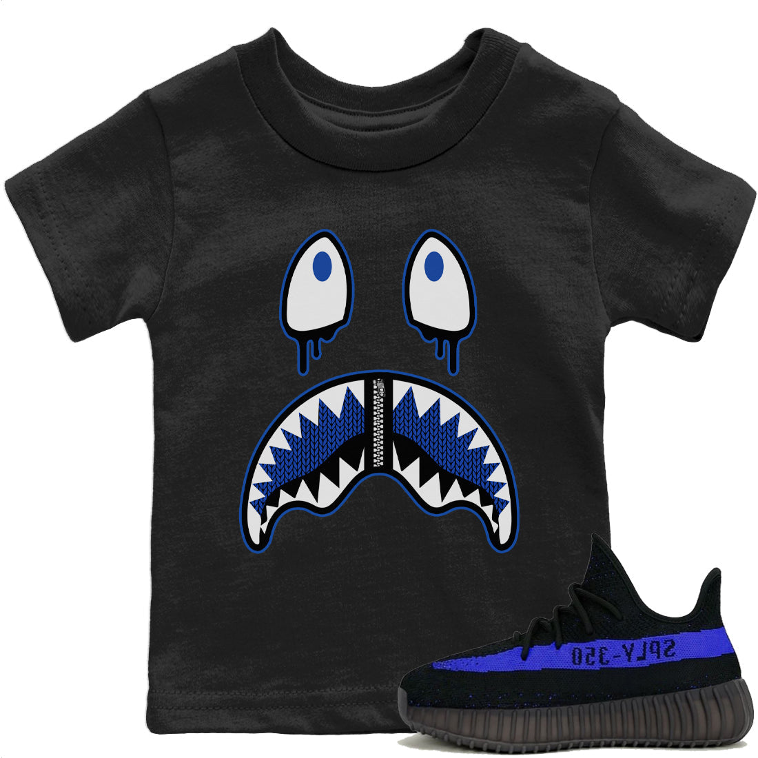 Shark Face T-Shirt – Yeezy 350 V2 Dazzling Blue Baby & Youth