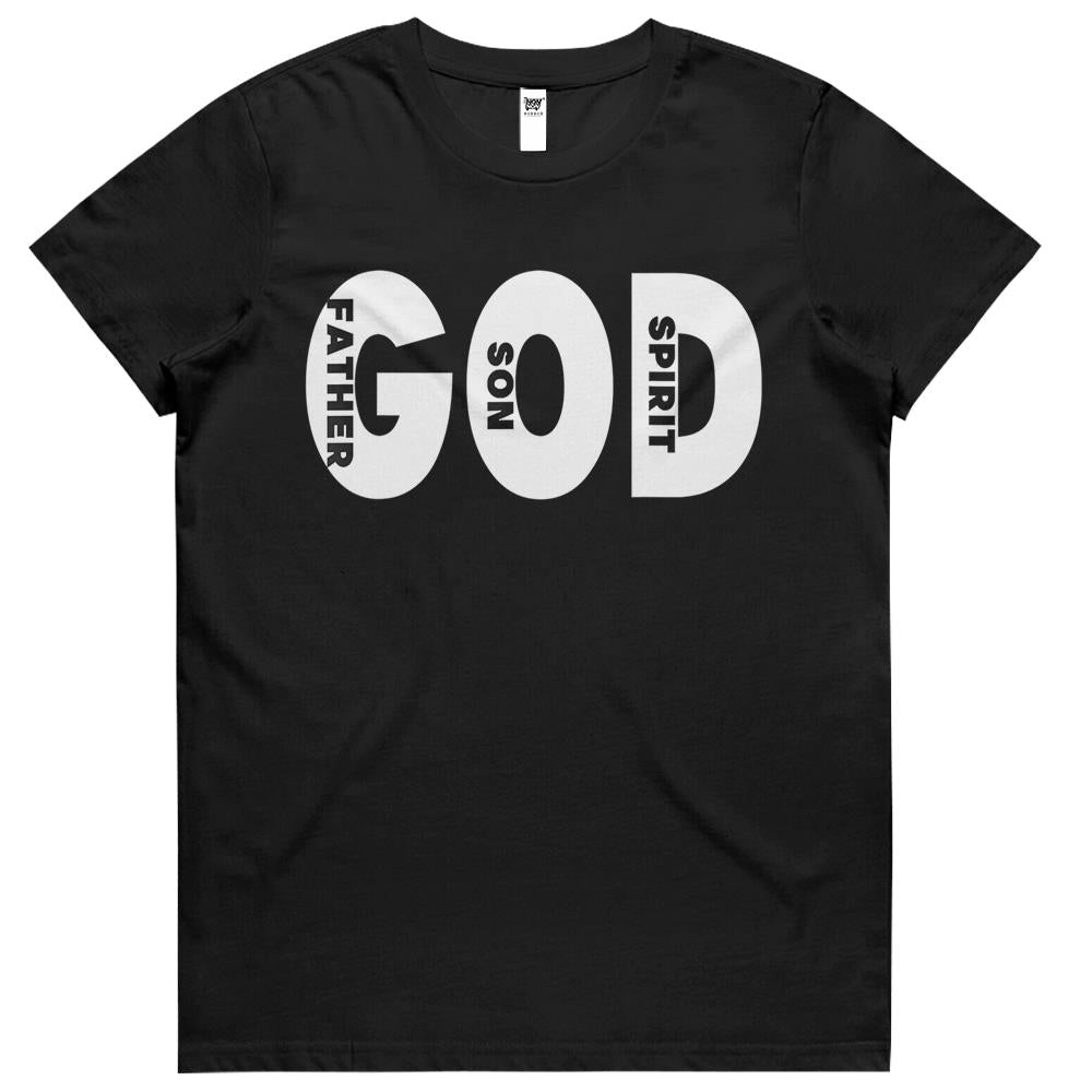 Holy Trinity God Three Persons Father Son Holy Spirit Womens Tshirts