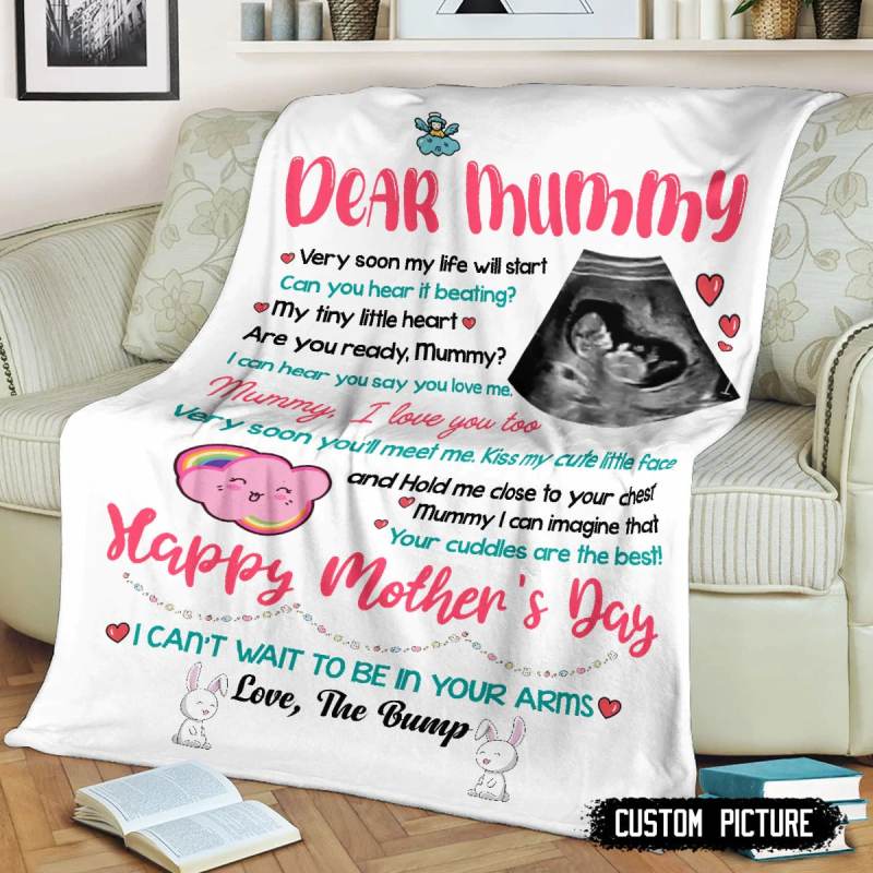 Personalized Gift For Mummy You Cuddles Are The Best Blanket, Sonogram Photo Upload Gift