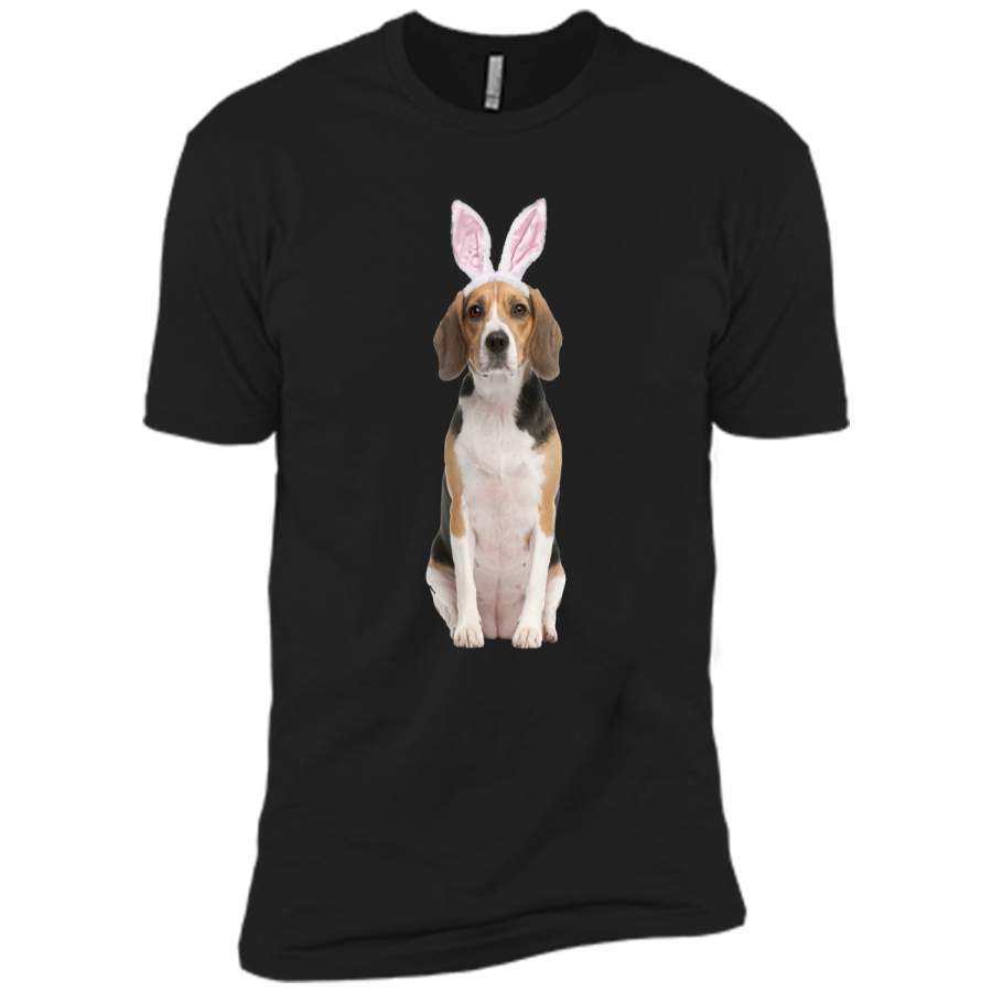 Beagle Wearing Easter Bunny Ears Dog T-Shirt Next Level Premium Short Sleeve Tee