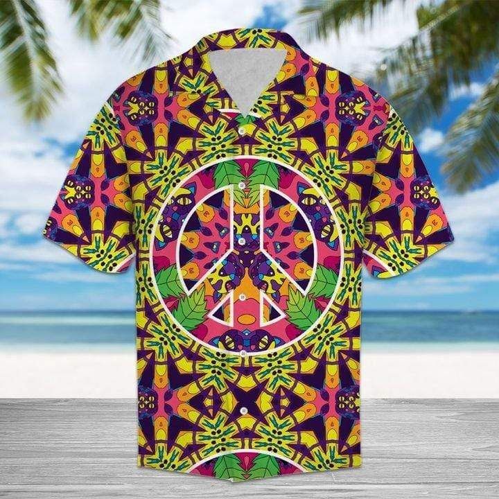 Shop Colorful Hippie Jungle Cats Hawaii Aloha Shirts Dh Ha111521