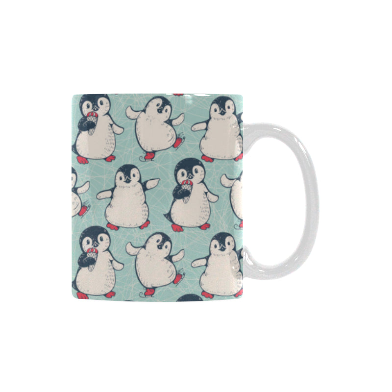 Cute Penguin pattern Classical White Mug (Fulfilled In US)