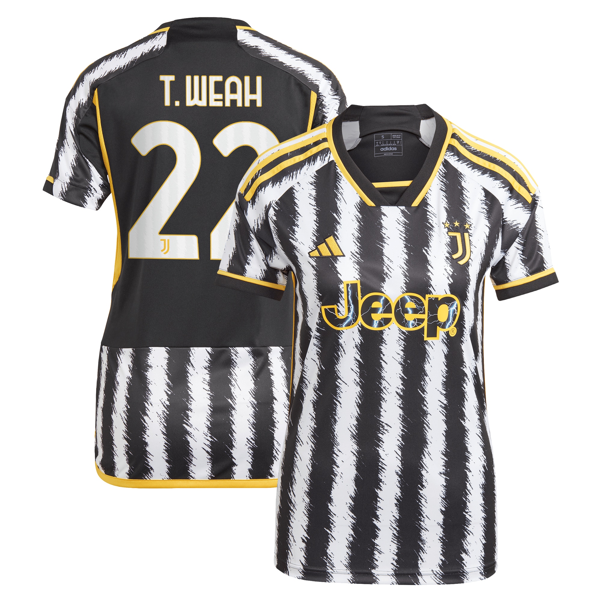 Timothy Weah Juventus Women's 2023/24 Home Replica Player Jersey – Black