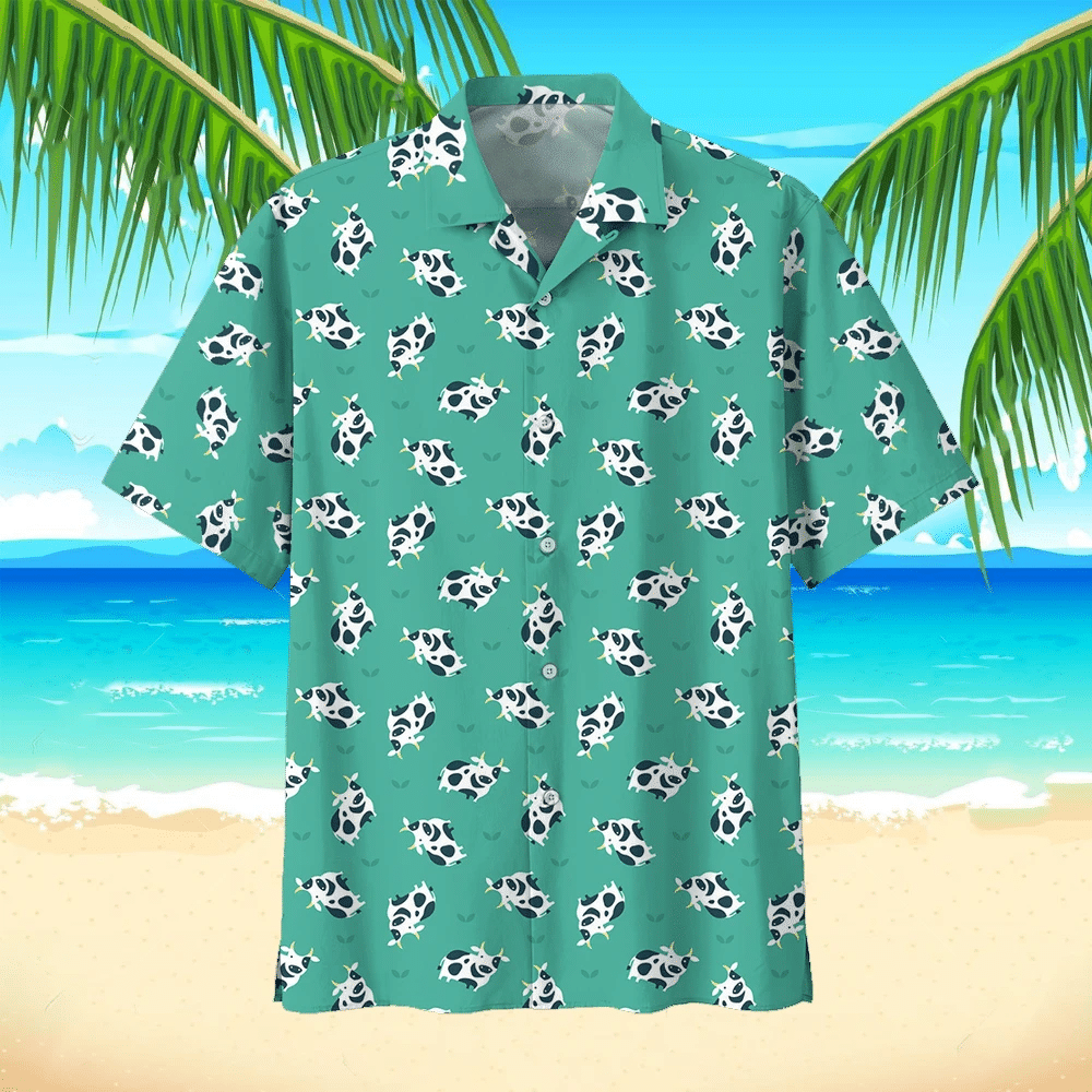 Cow Hawaii Beach Shirt 2 Ha1788