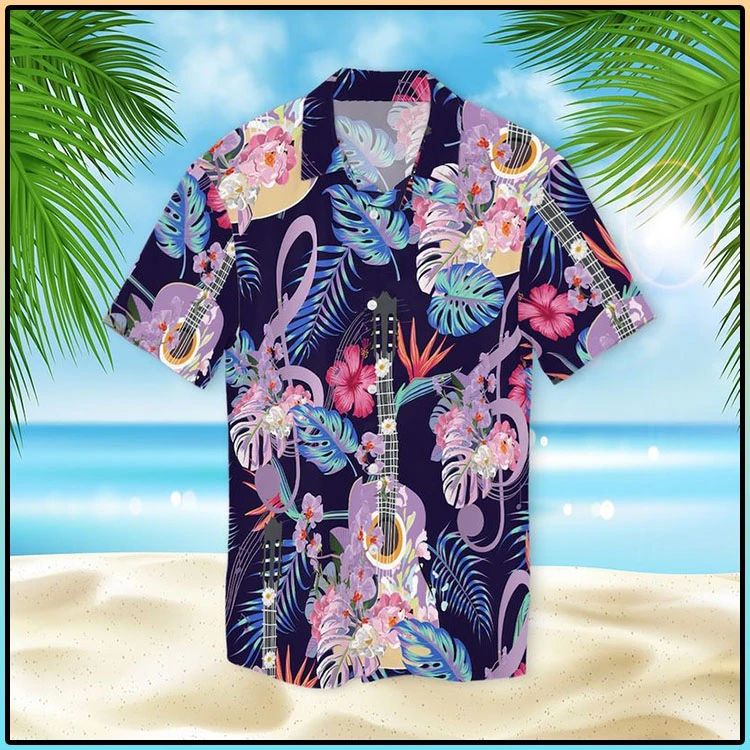 Guitar With Treble Clef Hawaii Shirt Unisex Adult Ha22657