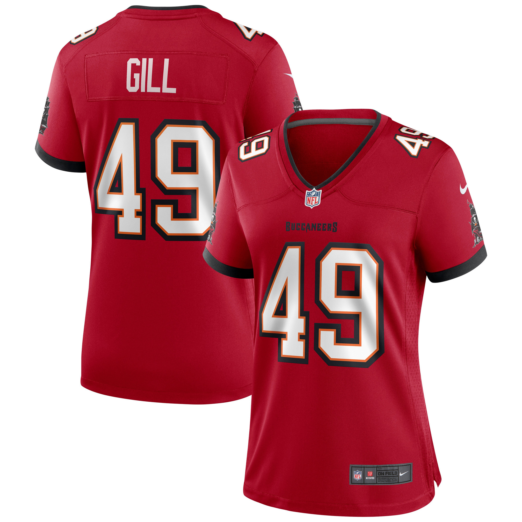 Cam Gill Tampa Bay Buccaneers Womens Game Jersey – Red NFL