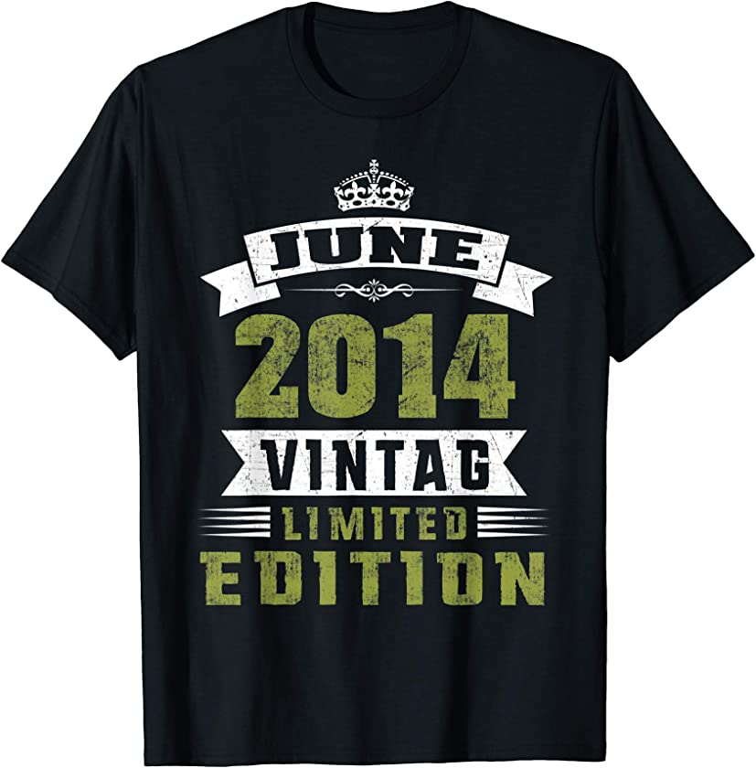 Vintage June 2014 Birthday Gifts Men Women T-Shirt