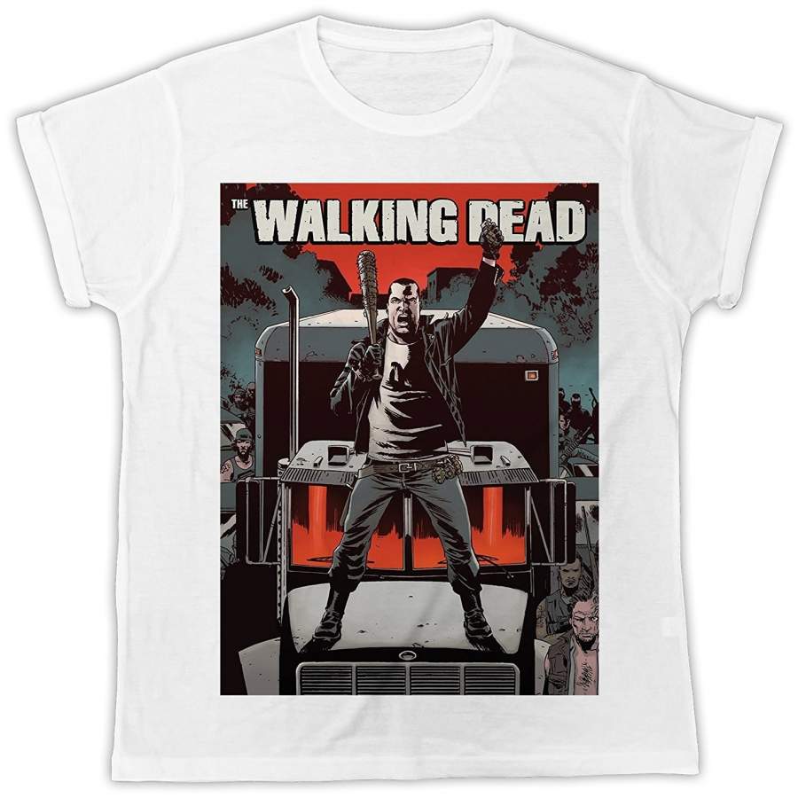 Fashion Men’s T-Shirt Printed T-shirt THE WALKING DEAD NEGAN POSTER DESIGNER HIPSTER PRINTED MEN’S T-SHIRT