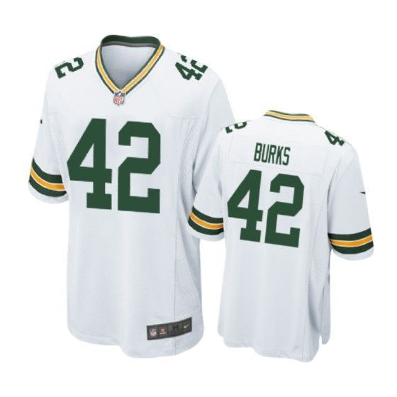 Green Bay Packers Oren Burks Game White Mens Jersey