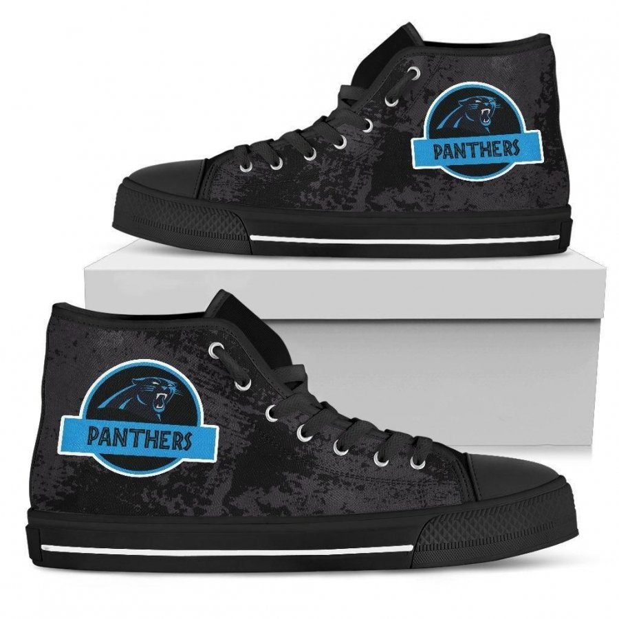 Cute Jurassic Park Carolina Panthers High Top Shoes #796