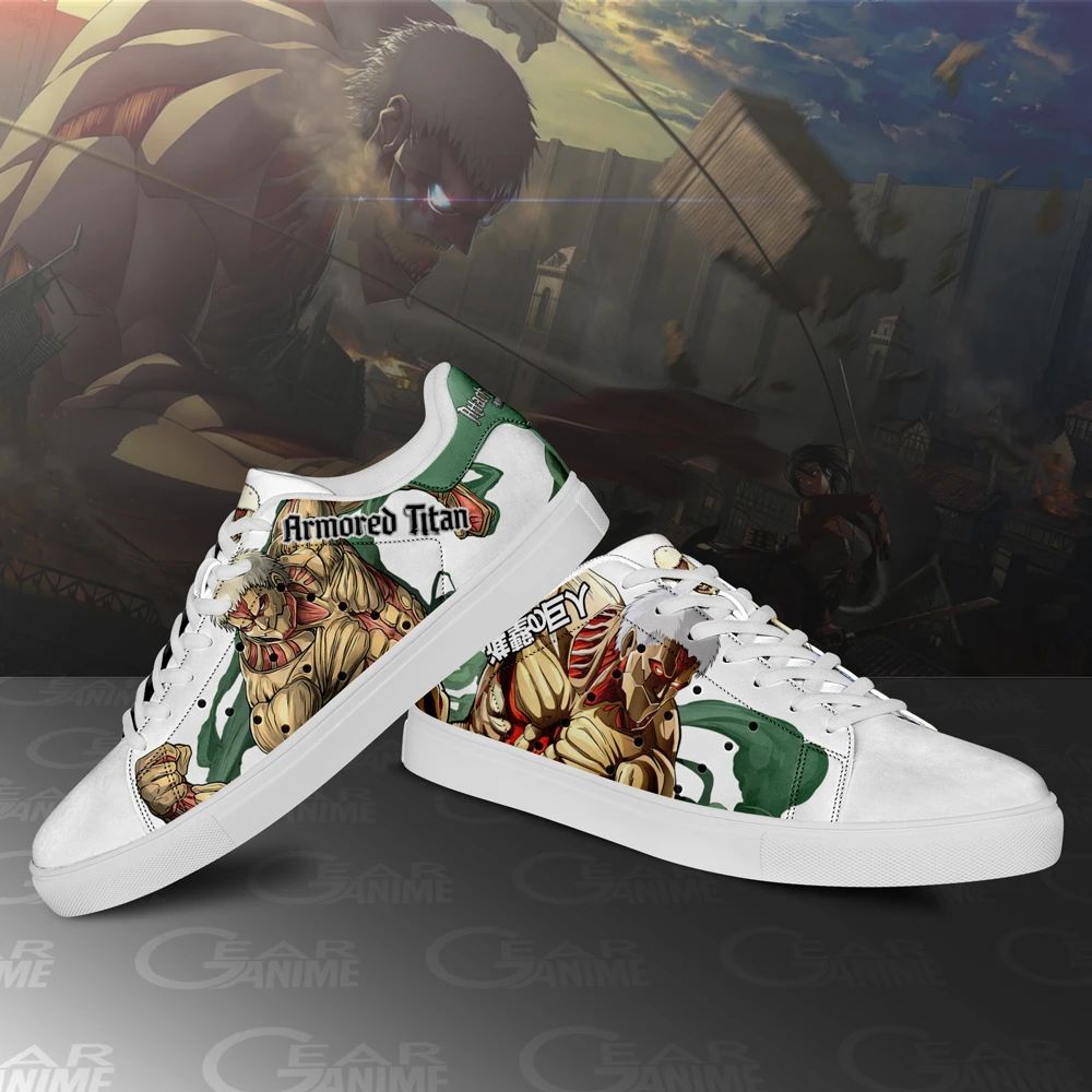 Armored Titan Skate Sneakers Uniform Attack On Titan Anime Shoes Pn10 Unisex Men Women