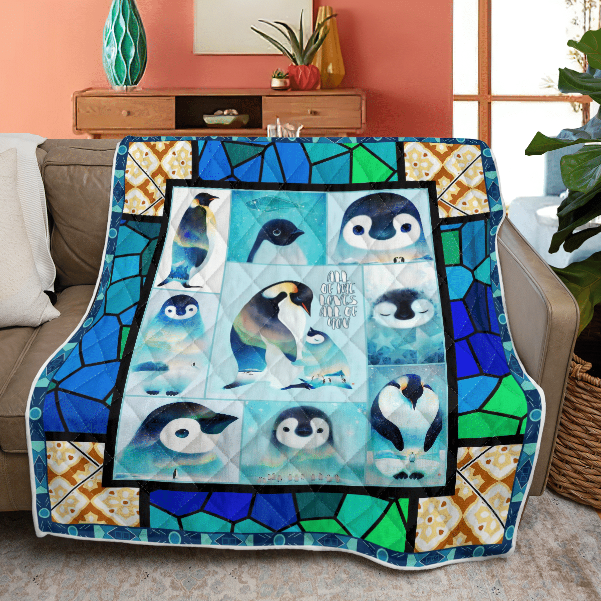 All Of Me Love All Of You Penguin Quilt Blanket Blanket Wn1610153