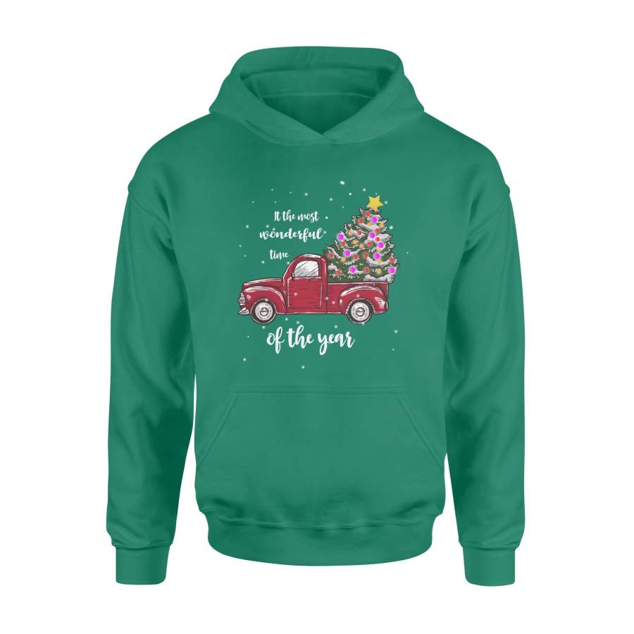 It The most Of The Wonderful Time of The Year Red Car Christmas Tree Hoodie