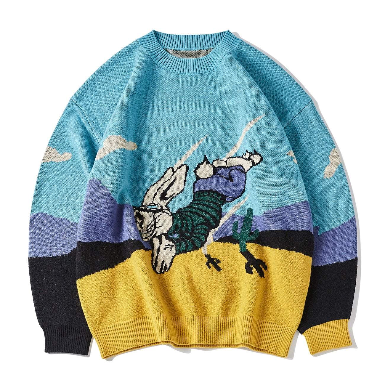 Rabbit Rocket Print Sweater