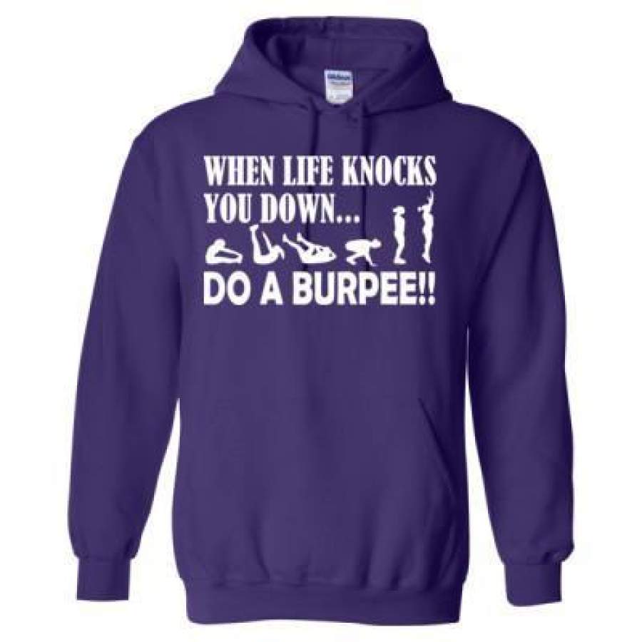 AGR When Life Knocks You Down Do A Burpee – Heavy Blend™ Hooded Sweatshirt