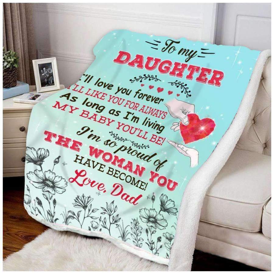 Blanket Gift For Daughter I’ll Love You Forever