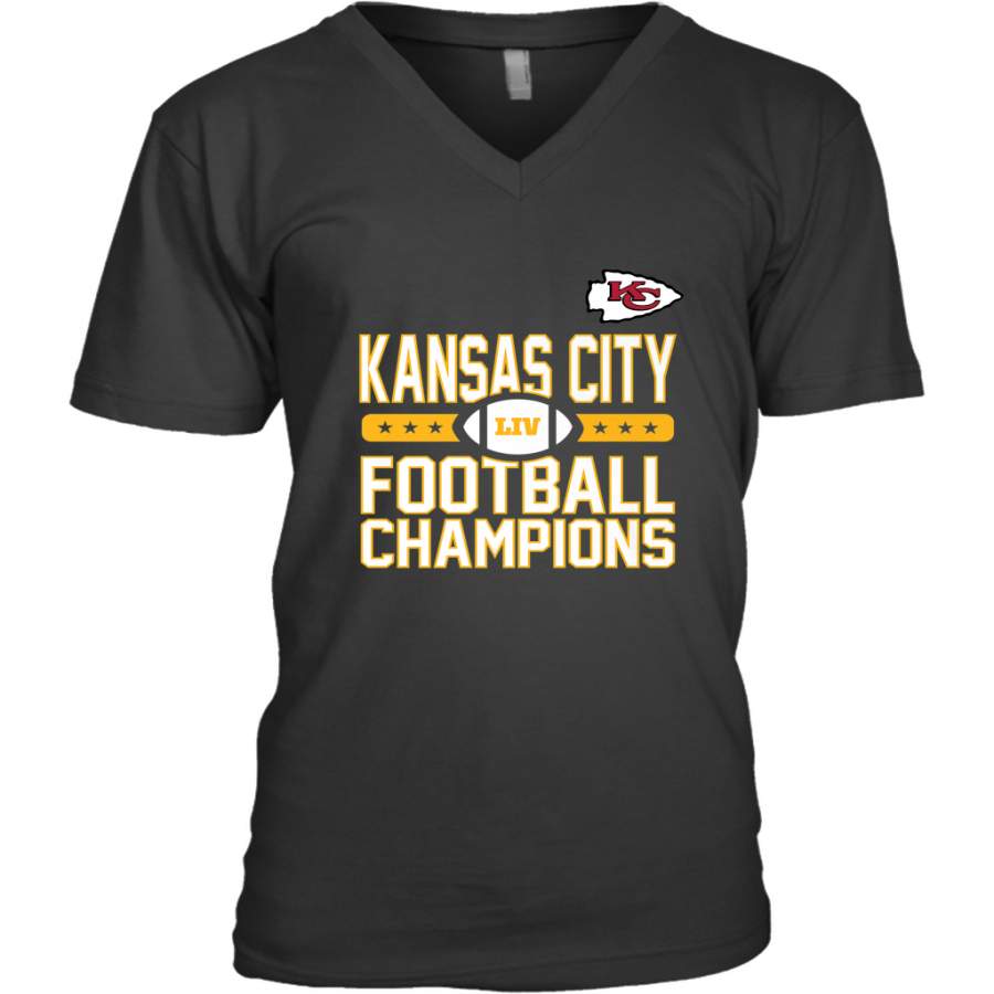 Kansas City Sideline Football _ The City Of Champions LIV Men’s V-Neck