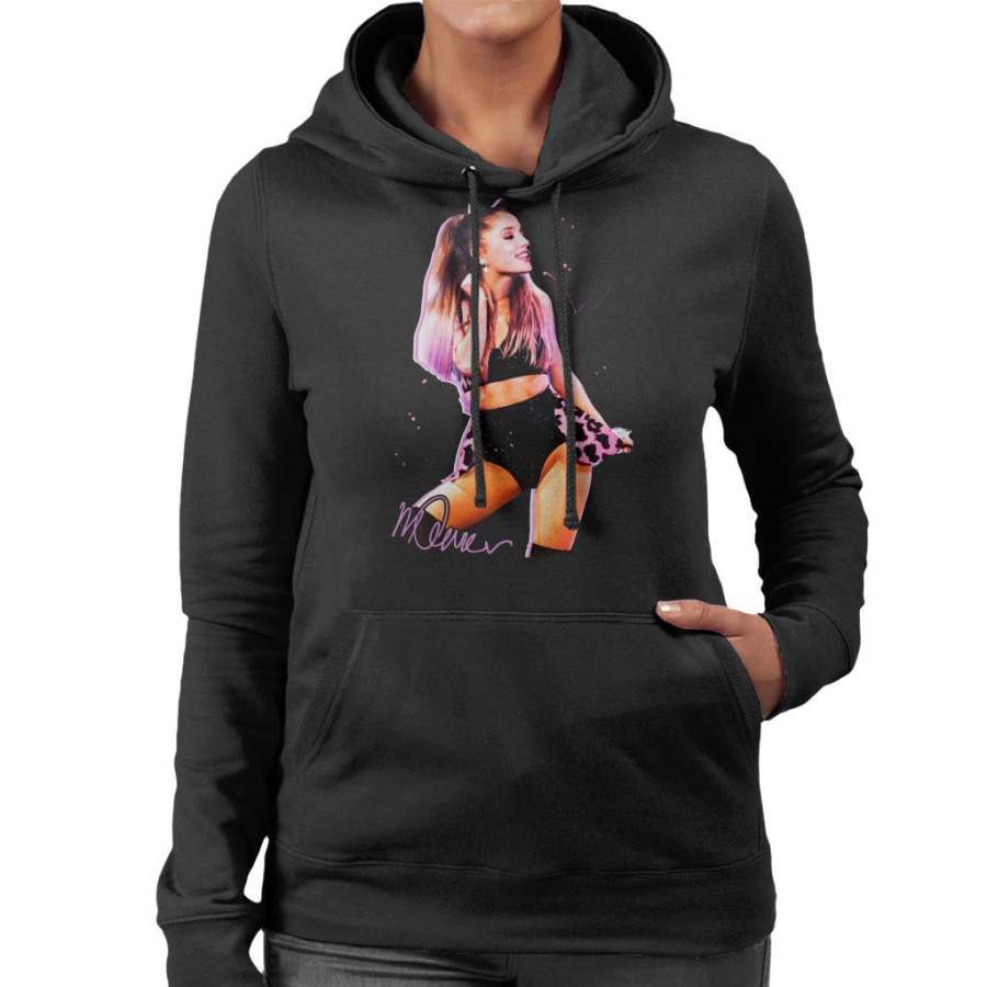 Sidney Maurer Original Portrait Of Ariana Grande Cat Ears Women’s Hooded Sweatshirt