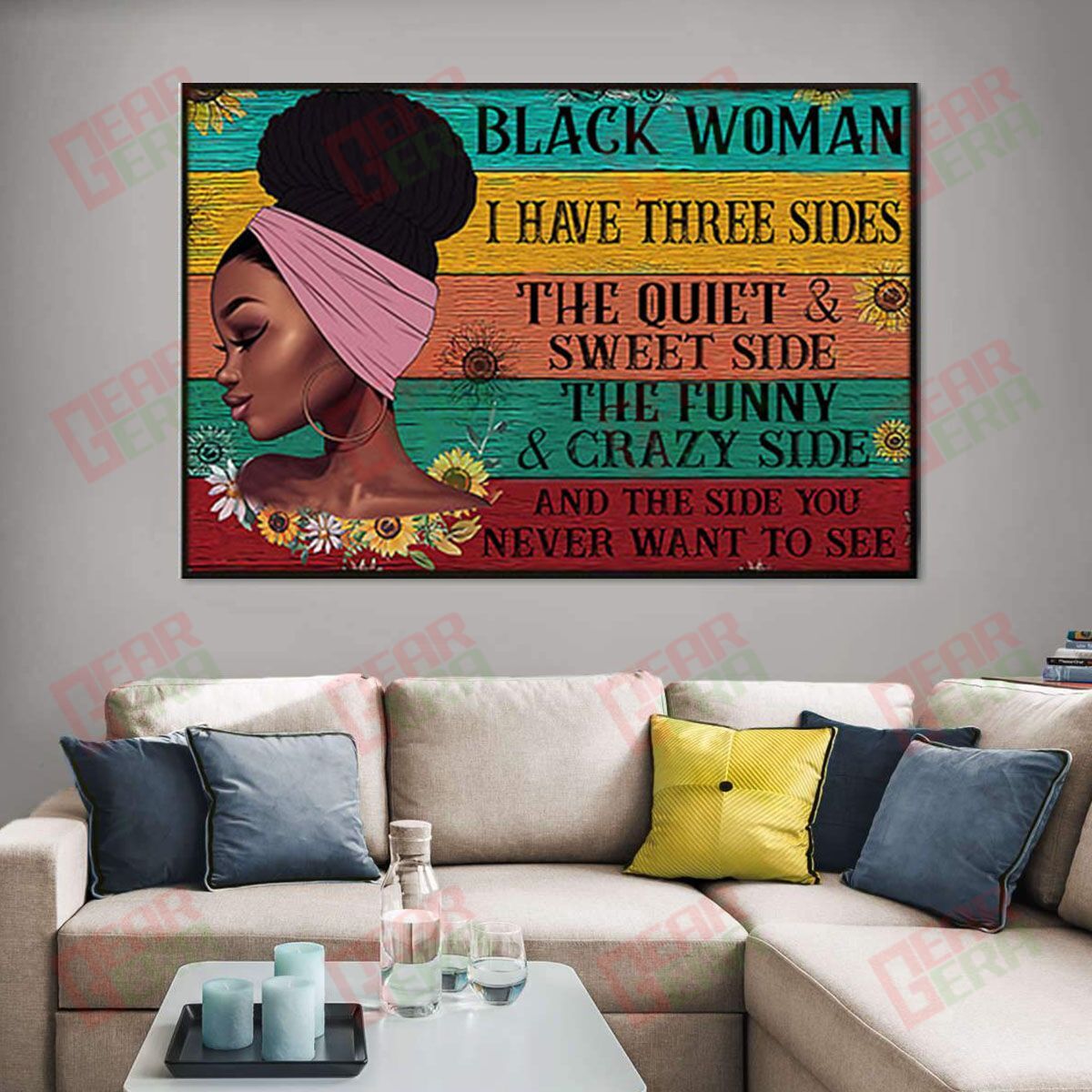 South Africa Canvas Colorful Afro Canvas Print Black Girl Pride Afro Man Wall Stunning� Digital Prints