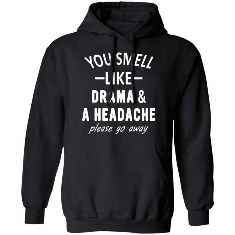 You Smell Like Drama  A Headache Please Go Away Hoodie