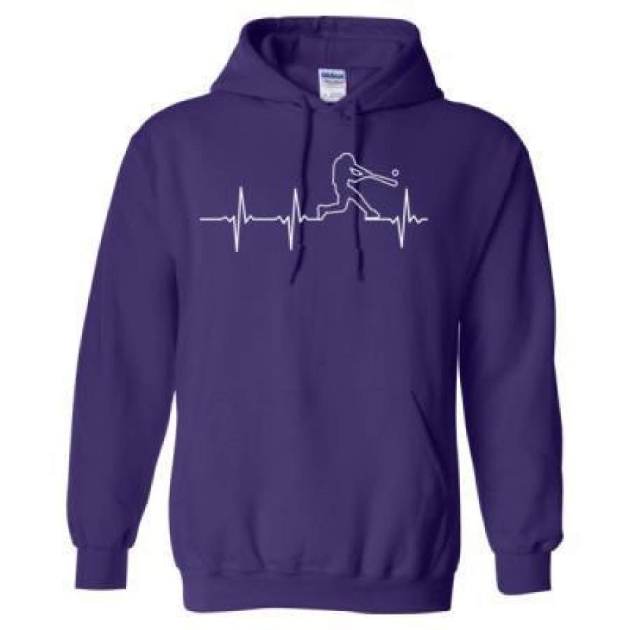 AGR Baseball Heartbeat – Heavy Blend™ Hooded Sweatshirt