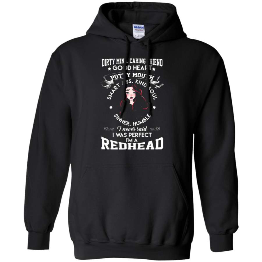 AGR Dirty Mind Caring Friend Good Heart Potty Mouth Redhead Hoodie