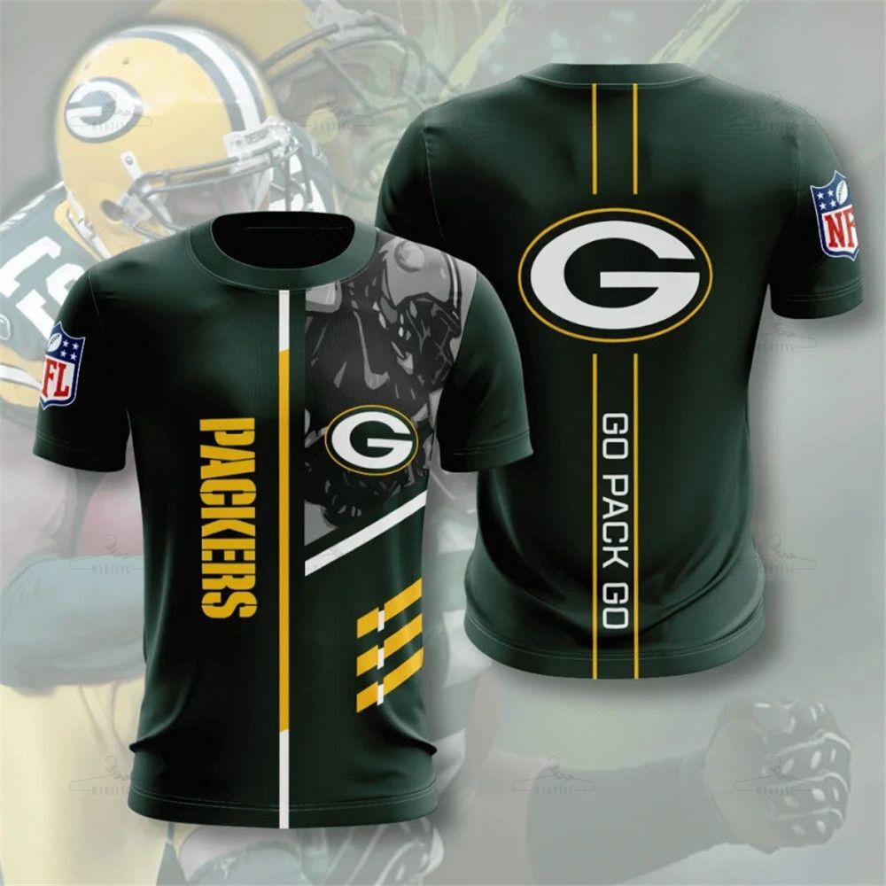 Green Bay Packers T-Shirt 3D Performance Short Sleeve