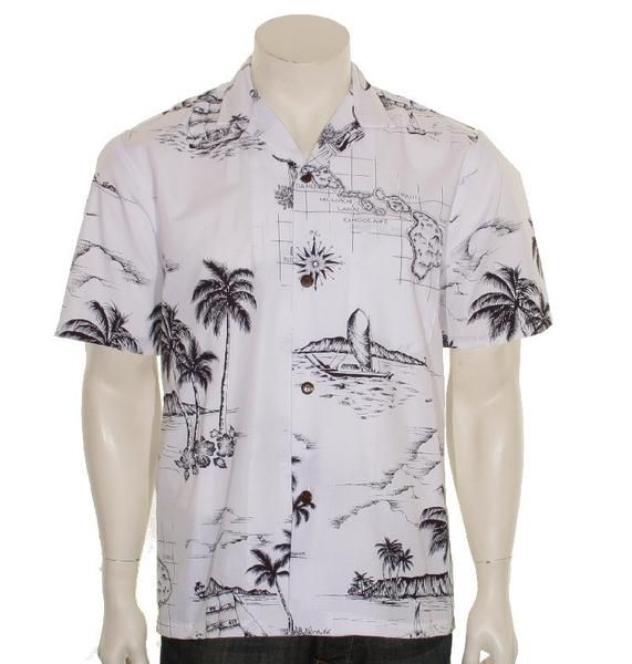 Map White Nice Design Hawaii Shirt Ha7330