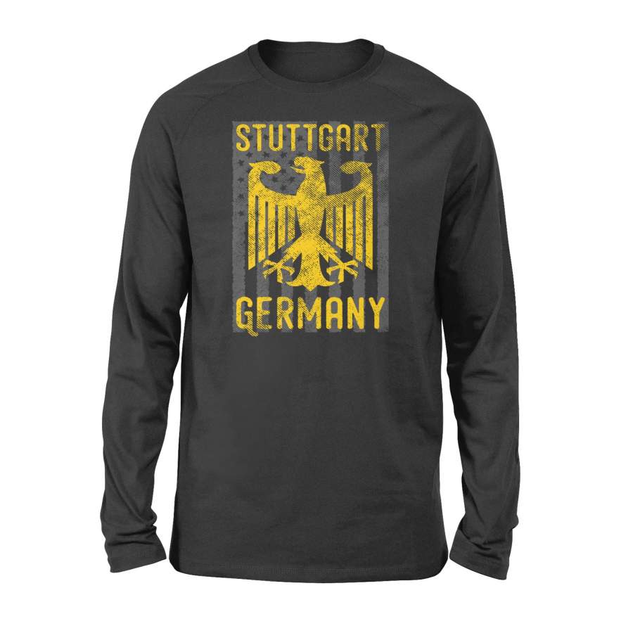 German Military Base German Eagle American Flag Stuttgart T Shirt – Standard Long Sleeve